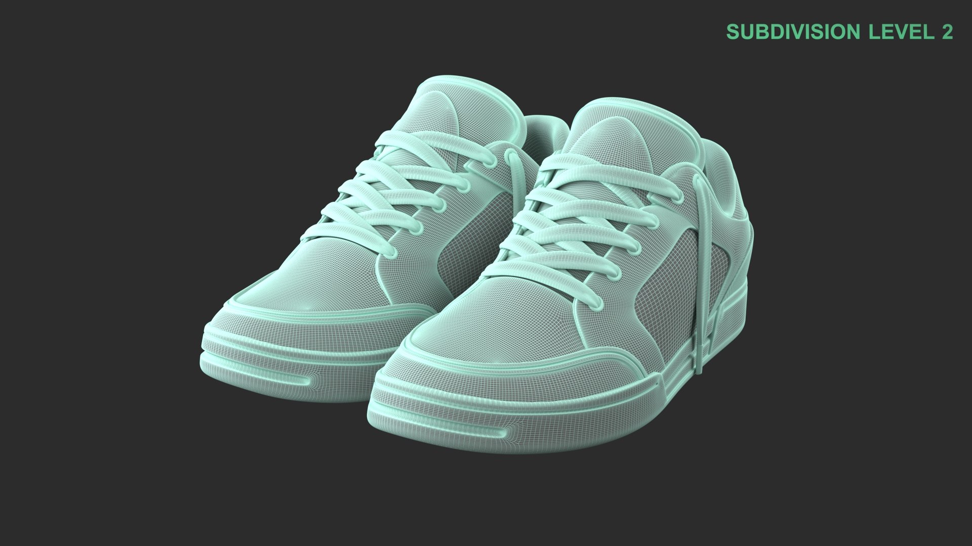 3D Generic Black Sneakers model https://p.turbosquid.com/ts-thumb/eV/Td0DxR/aw/wireframe_0001/jpg/1743149579/1920x1080/fit_q87/dfe561f3f4697b2a8b97e3bd3d55431e678150eb/wireframe_0001.jpg