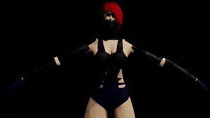 High-polygonal model of a girl 3D model