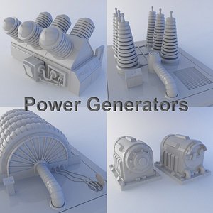 3d model of power generators