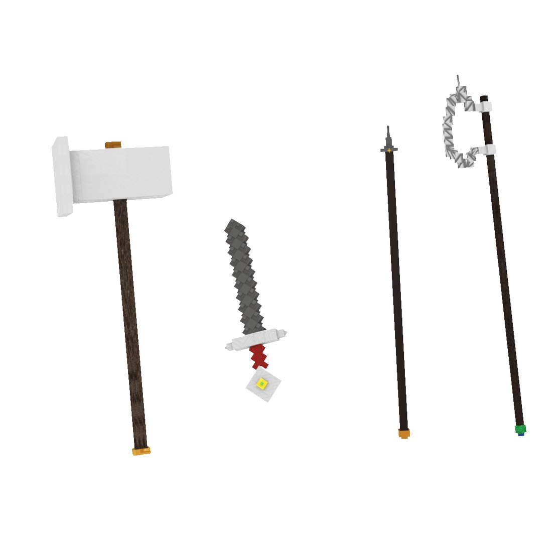 3D Minecraft Weapon Model - TurboSquid 1333733