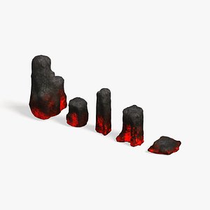 3D Rock Set 06 - Lava model