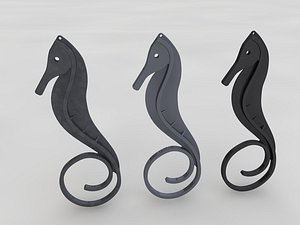 pendant sea horse 3d model
