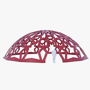 3D Dome with east ornament model