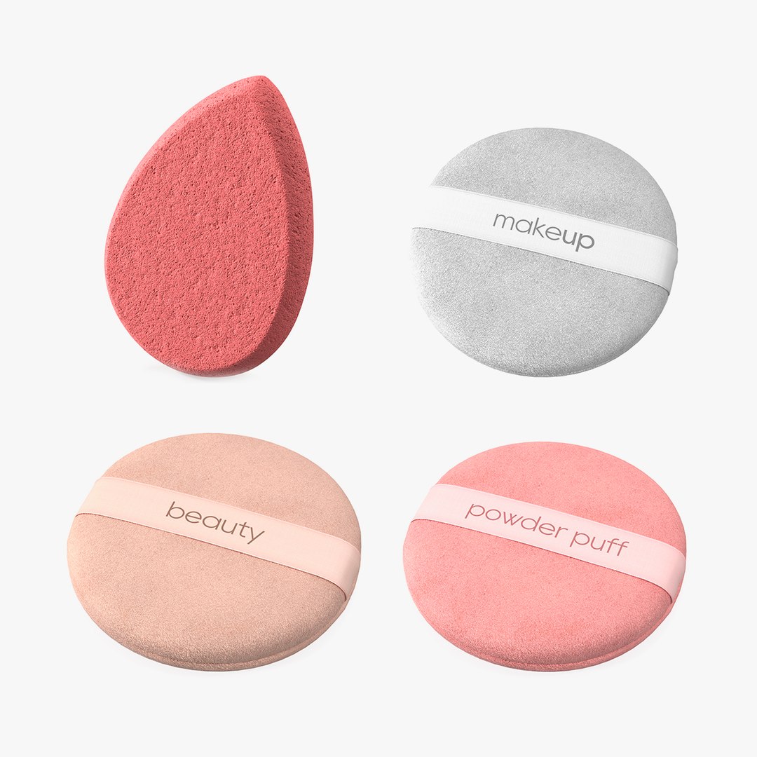 Makeup Sponges Collection 3D model preview