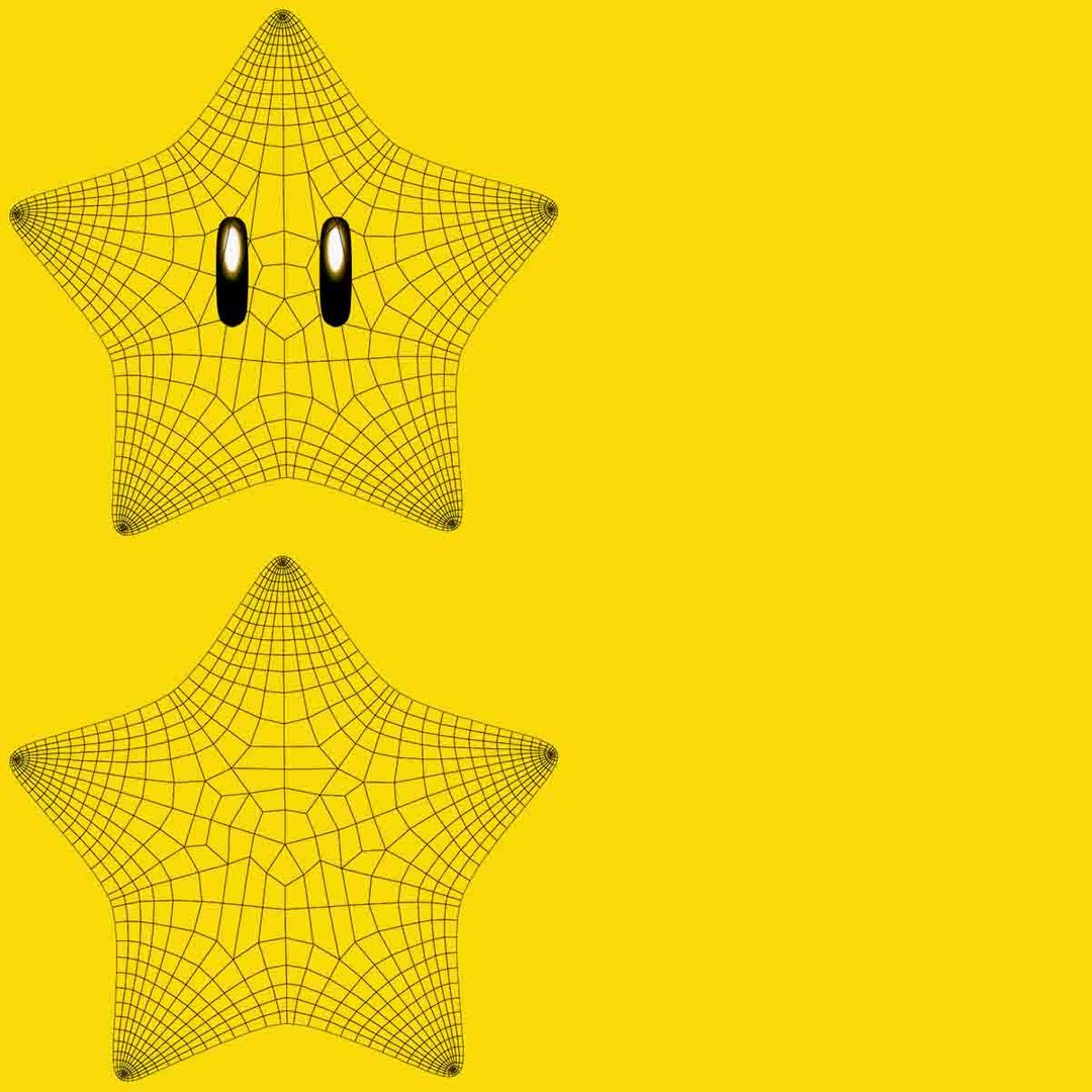 3D Super Mario Star - TurboSquid 2241463
