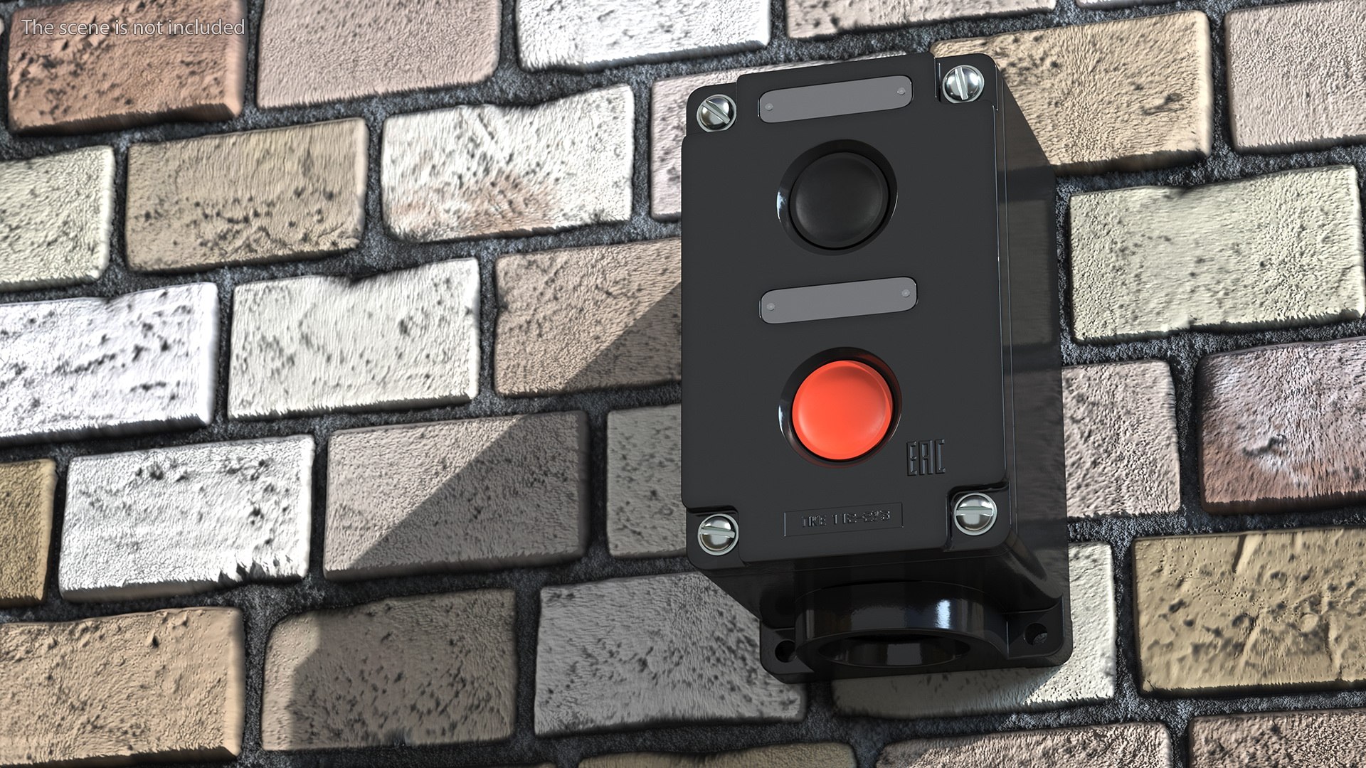 3D Push Button Industrial Switch - TurboSquid 1942125