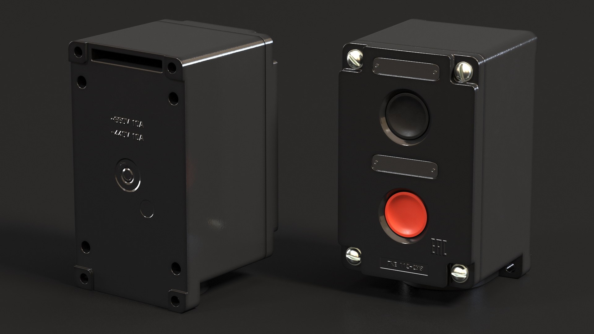 3D Push Button Industrial Switch - TurboSquid 1942125