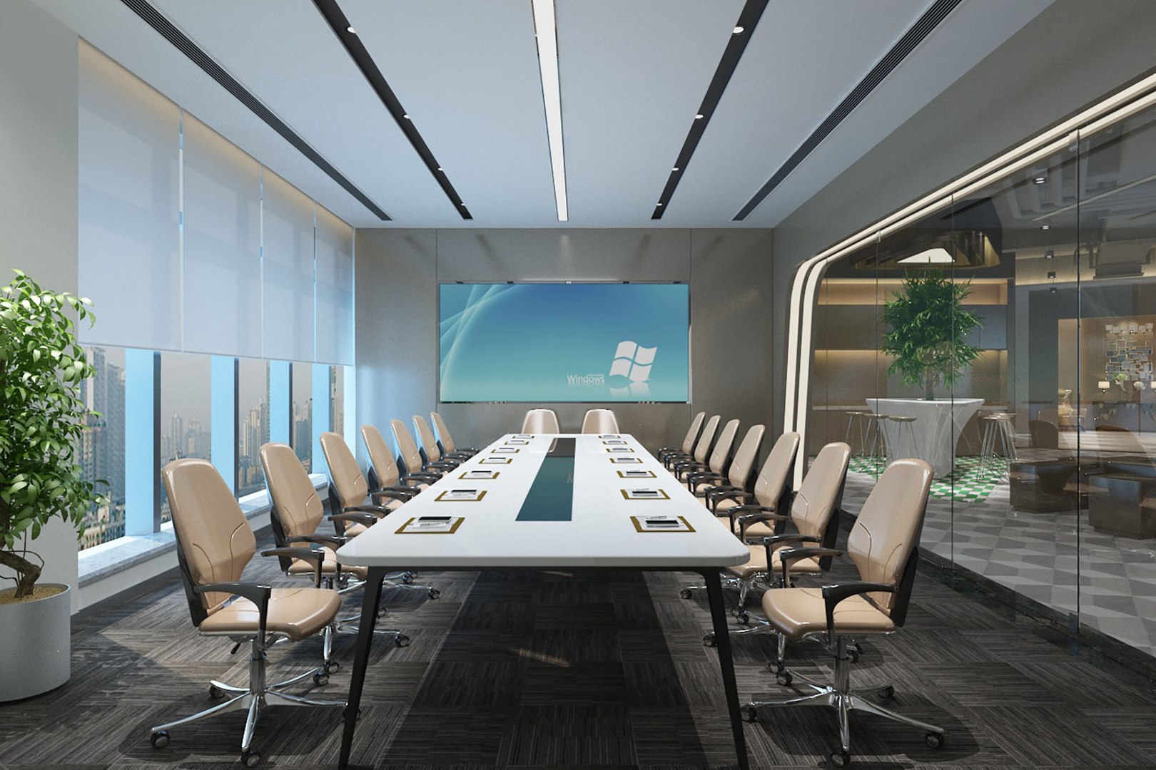 Conference room, big conference, lecture hall, lecture hall, multimedia conference room