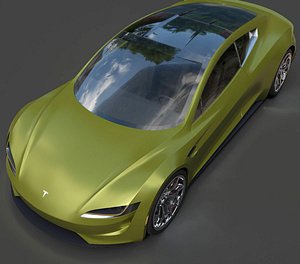 3D Next-Gen Tesla Roadster AWD Concept - Hyper-Detailed 3D Vehicle Asset