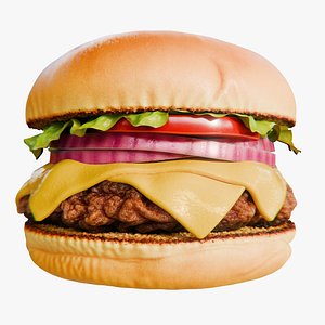 Realistic Classic Cheeseburger