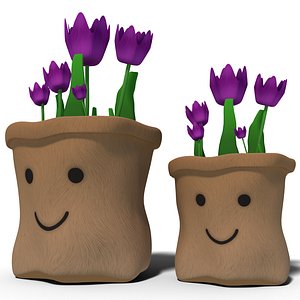 3D Plant Stuffed Toy model