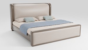 3D The bed has a modern design and is made of quality materials model