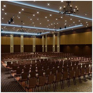3D Ballroom Interior Hall model