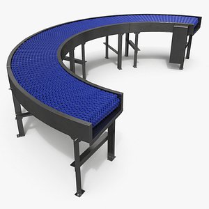 Stainless Frame Turn Conveyor with Plastic Belt