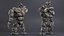 Cartoon Character Gray Stone Golem Happy Pose