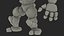Cartoon Character Gray Stone Golem Happy Pose