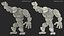 Cartoon Character Gray Stone Golem Happy Pose