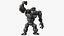 Cartoon Character Gray Stone Golem Happy Pose