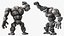 Cartoon Character Gray Stone Golem Happy Pose