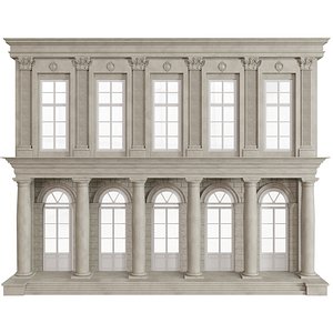 Facade classic house 2 3D model