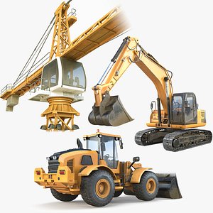 Heavy Construction Machinery - 3D Model Pack