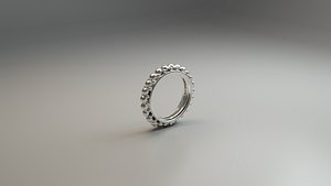 3D Finger Ring With Bubbles model