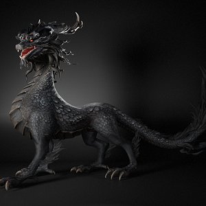 3D Dark Nether Qilin-D5