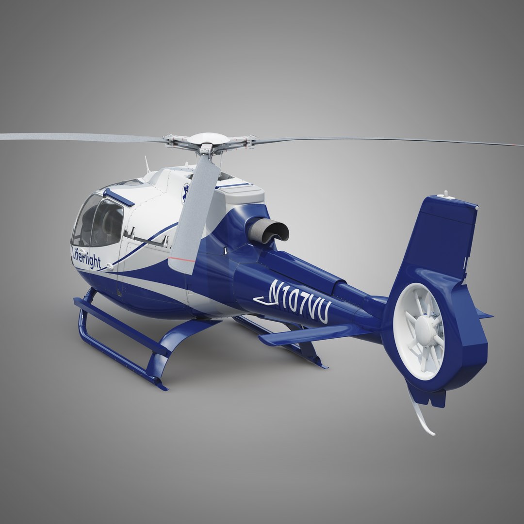 3ds Max H 130 Helicopter Interior