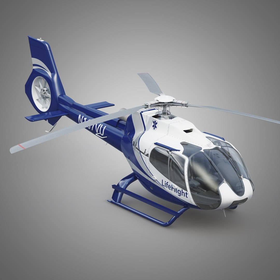 3ds Max H 130 Helicopter Interior