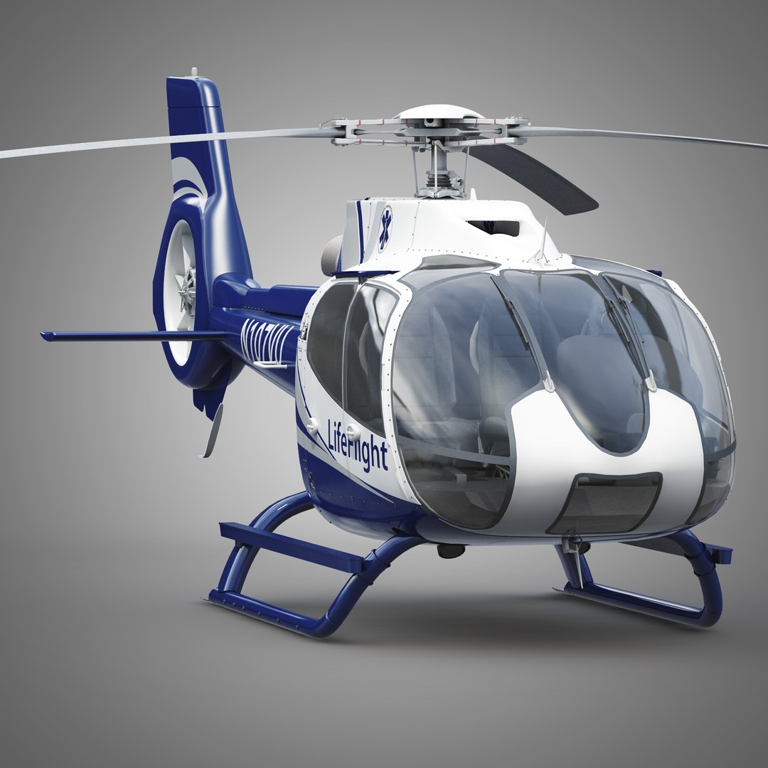 3ds Max H 130 Helicopter Interior
