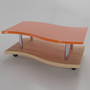 coffee table modern interior 3D
