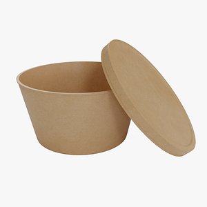 Paper Soup Cup - 16oz Open 3D model