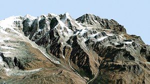 3D Mountain landscape Numberchuli Nepal model