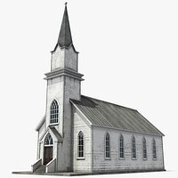Wooden Gothic Church Old White