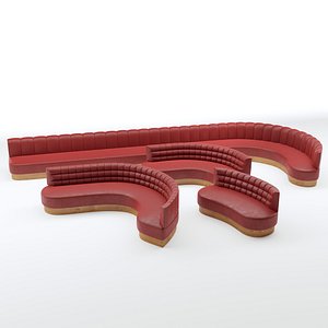 Various Banquette Seating 3D model