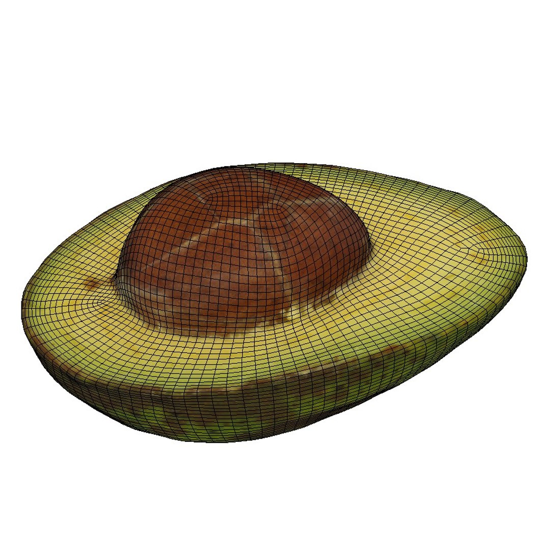 avocado fruit model https://p.turbosquid.com/ts-thumb/eX/4UOxHl/egpP1kS4/avocadohalfw/jpg/1568332066/1920x1080/fit_q87/dbd69b3290bb86b56c910a909f61cc2603b2fafa/avocadohalfw.jpg