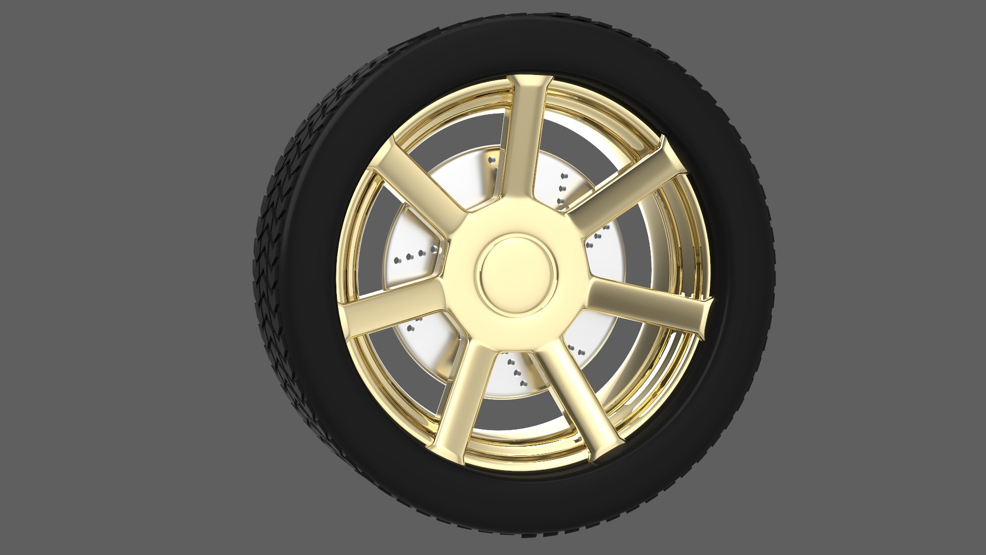 Simple Gold Wheel 2 - TurboSquid 2387646