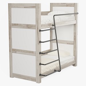 Bunk Bed for hostel 3D model