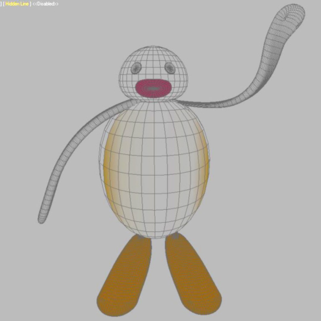 Pingu Penguin Cartoon 3d Model