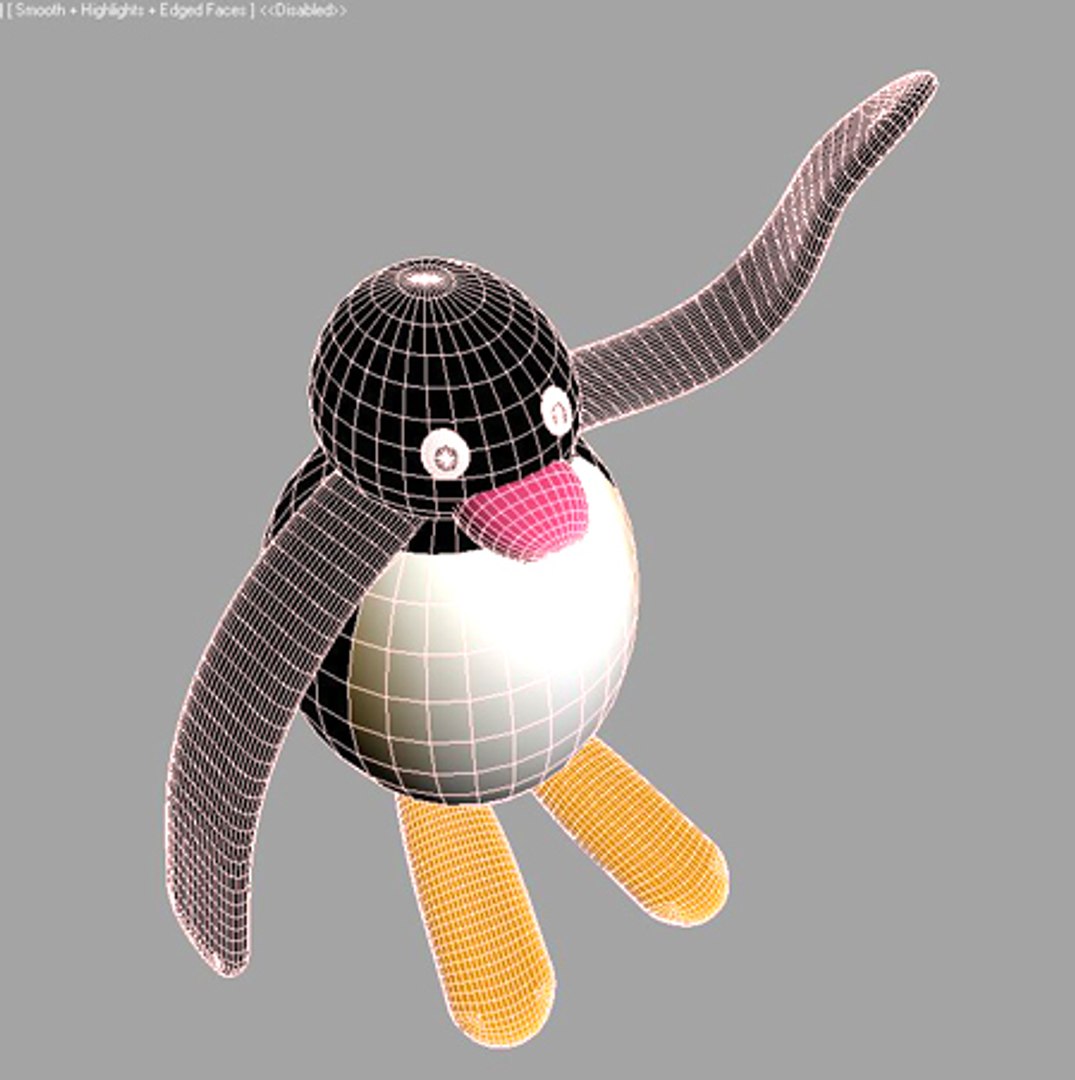 Pingu Penguin Cartoon 3d Model