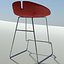 Fjord bar Stool baixo vermelho