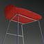 Fjord bar Stool baixo vermelho