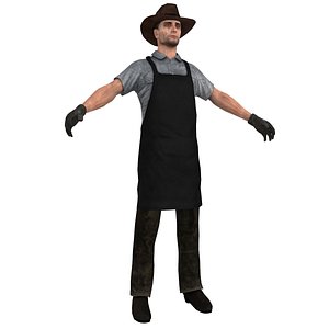 3d model wild west blacksmith