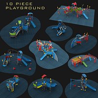 Outdoor Playground Collection 10 piece Set
