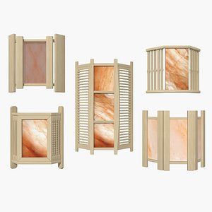 Sauna light set 02 3D