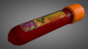 3D model metal vial