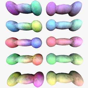 Dogs Cats Pet Chew Gnawing Zoo Toy Dumbbell Set 3D model