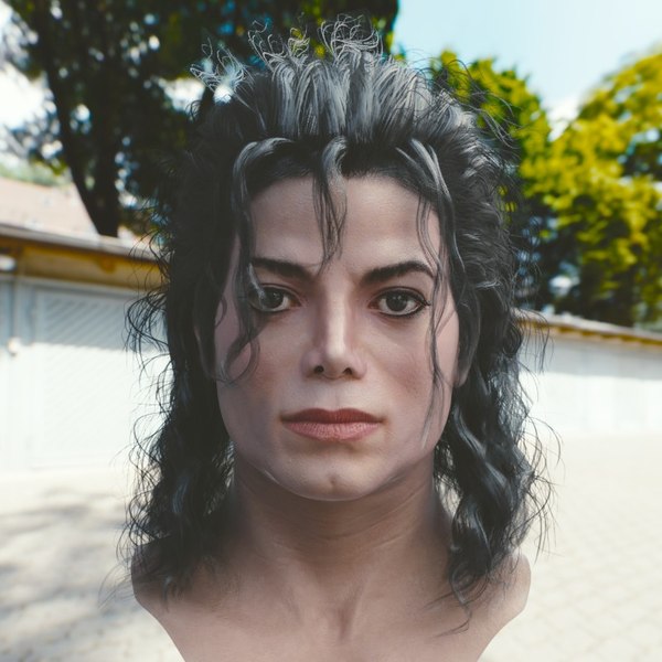 michael jackson head male 3D model