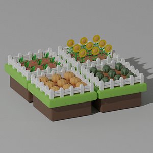 Cartoon Farm 3D model