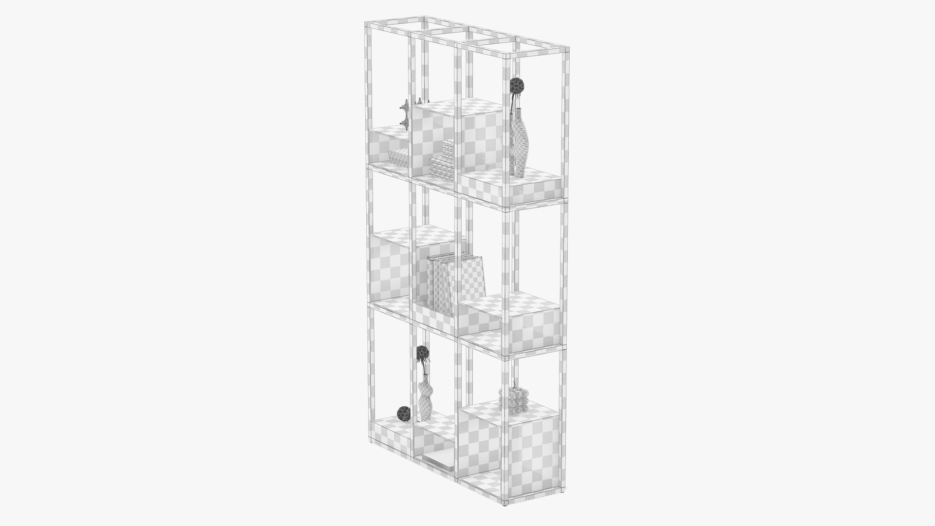 Open Metal Shelving With Acrylic Inserts 3D Model - TurboSquid 2259995